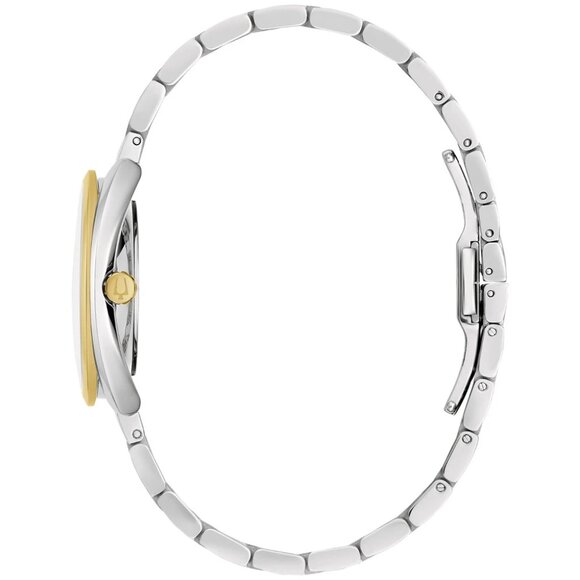 Bulova Women\'s Classic Quartz Gemmed Silver Stainless Steel Watch 34 MM 98X134